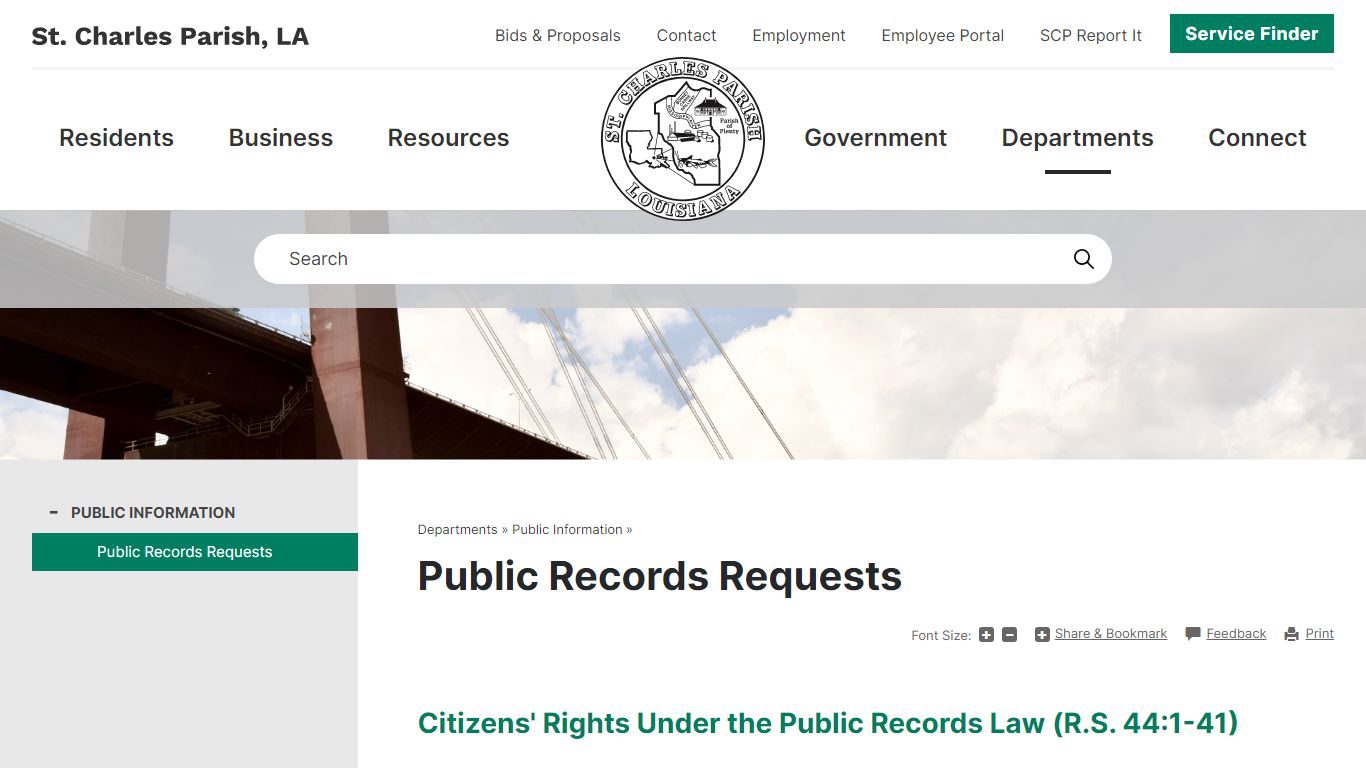 Public Records Requests | St. Charles Parish, LA