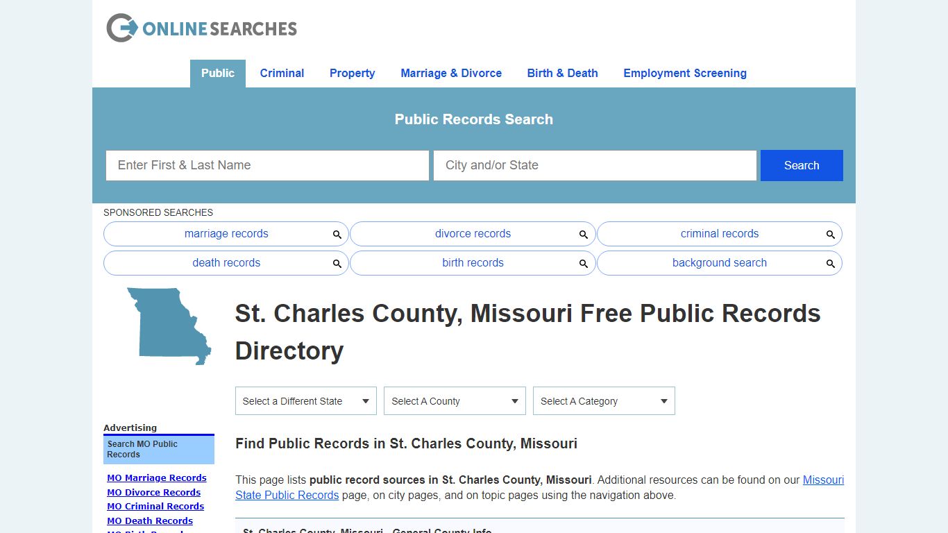 St. Charles County, Missouri Public Records Directory